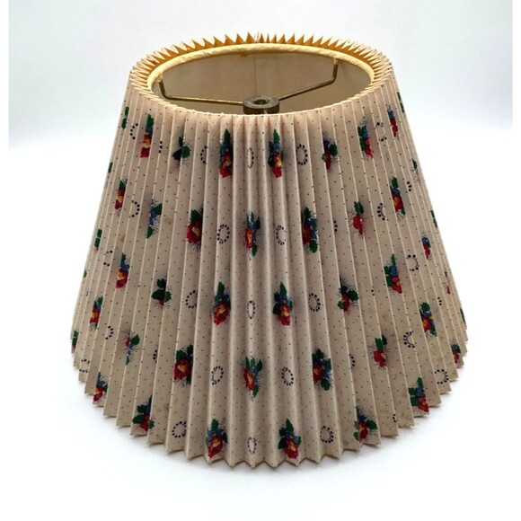 Vintage Pierre Deux Provencal Fabric Lamp Shade Hardback Pleated 12" x 9" RARE - Picture 9 of 9